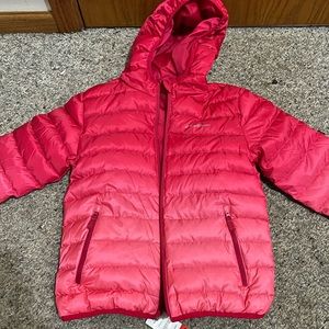 Pink puffer jacket Eddie Bauer